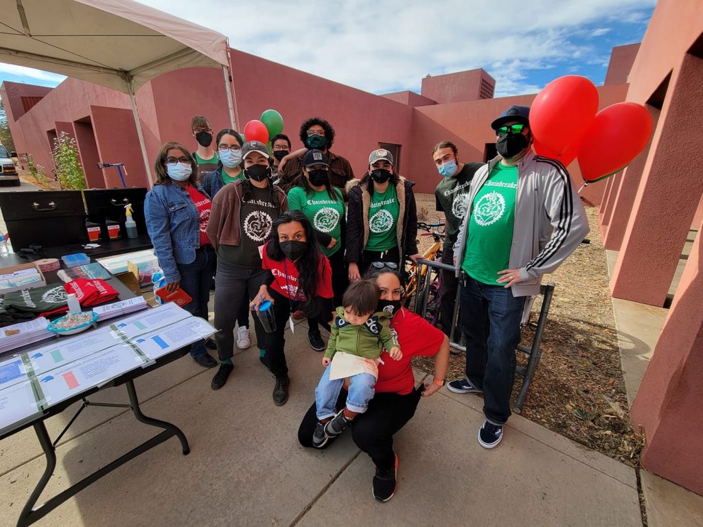 This is Chainbreaker Staff and Members at the Midtown Block Party in Fall 2021.